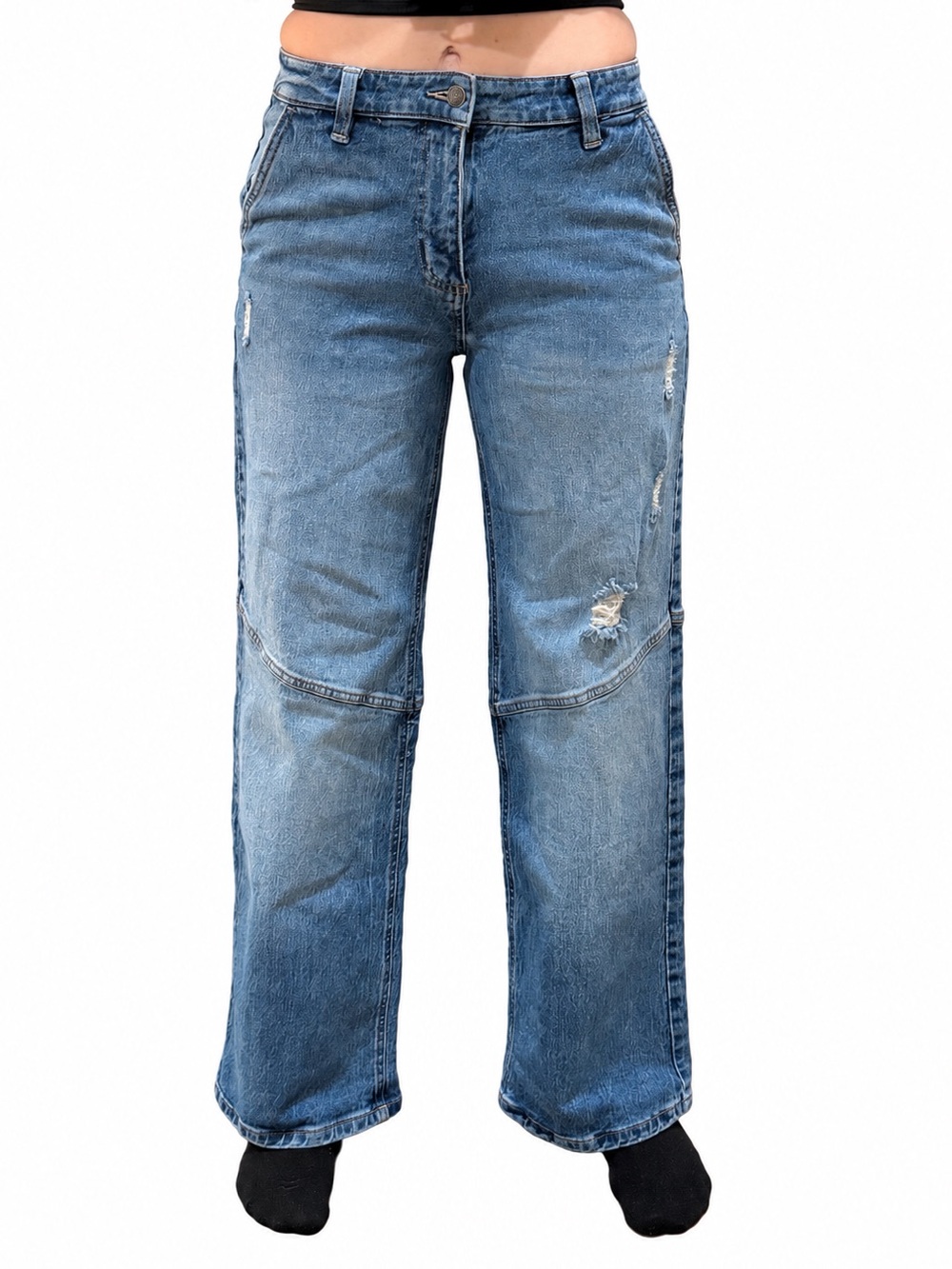 Celebrity Pink Western Distressed Blue Denim Jeans
